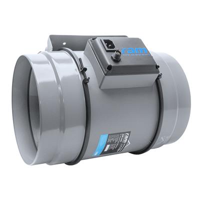 RAM EC Mixed Flow Inline Fan 250mm With UK Lead