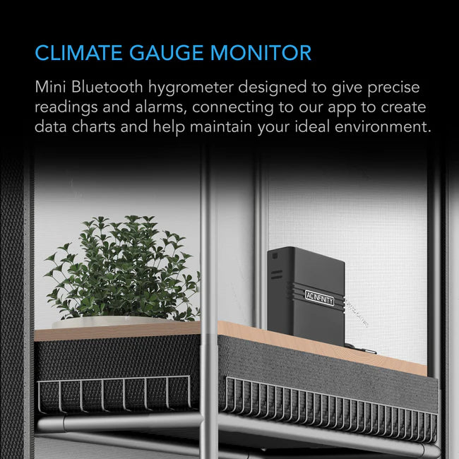 Cloudcom A1, Mini Smart Thermo-Hygrometer With Data App, 12 Ft. Sensor Probe