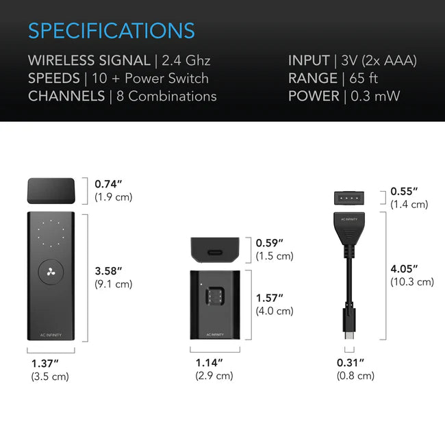 AC Infinity Controller 63, Wireless Remote Fan Controller